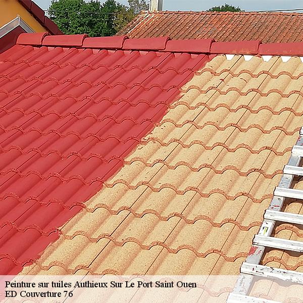 Peinture sur tuiles authieux-sur-le-port-saint-ouen-76520 ED Couverture 76